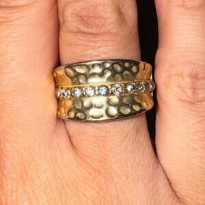 Premier Designs Gold Reflections Ring Size 7 - SALE
